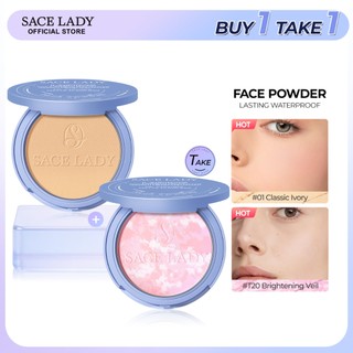 【BUY 1 TAKE1】SACE LADY Matte Face Powder Oil Control Lasting Waterproof Full Cover Powder Foundation