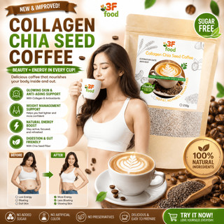 BUY 1 GET 1 Collagen Chia Coffee Slim Body Bright Skin Healthy Coffee Mix No Sugar Diet Coffee