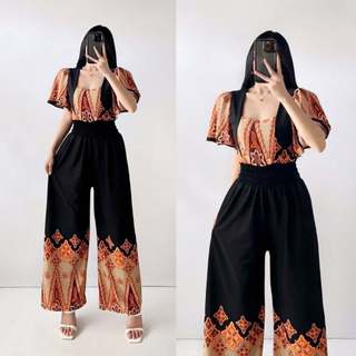 Printed Casual Padded Jumpsuit | DA&ABOUT THE (VIOLA)