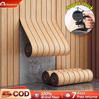Wood Wallpaper Design Wall Decor Fluted Self adhesive Waterproof wall decoration for living room