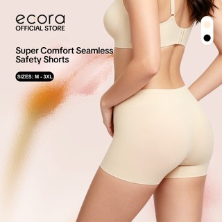 [New release] ecora Super Comfort Seamless Safety Short, Anti-roll Edge Seamless High-waist