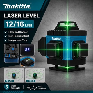 12 16 Line 3D 4D Laser Level Green Light Cross Self-Leveling Rotary lazer level vertical line