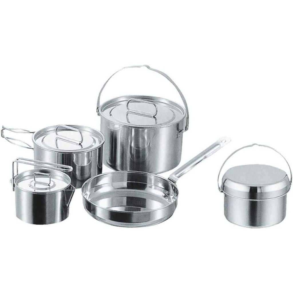 CAPTAIN STAG Laguna Stainless Cooker Set Outdoor BBQ Pot Set