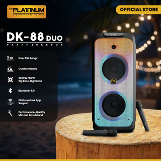 Platinum Karaoke DK88 Duo Party Jukebox Bluetooth Speaker w/ Built-in Karaoke