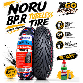 NORU TUBELESS TIRE 8P.R X10 X12 X13 X14 X17 FREE(PITO +SEALANT)TIRE FOR MOTORCYCLE MALAYSIA QUALITY