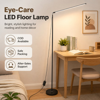 【 COD】3 Color Dimmable Remote Control LED Floor Lamp Minimalist Standing Light for Bedroom Office