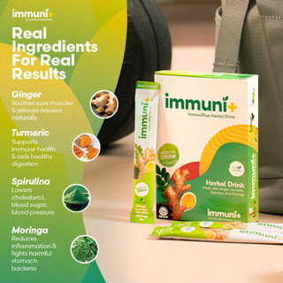 ImmuniPlus Herbal Drink (Immuni+) | 12 Sachets x 12mL | Relief for Fatigue, Body Aches, Cough & Cold