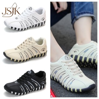 [HMS SHOP] korean  leather lace up flats sneakers shoes for women  #222#777