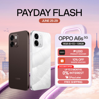 [3 Months 0% SPayLater] OPPO A6s 5G 24GB (8+16) + 256GB | MediaTek Dimensity 6300 | 7000mAh Battery