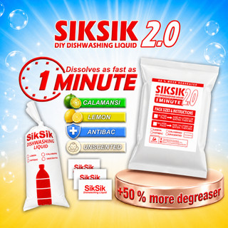 SIKSIK 2.0 DIY Dishwashing Liquid Kit (2L, 5L & 16L Yield) 1 MINUTE MIX - CALAMANSI, LEMON, ANTIBAC