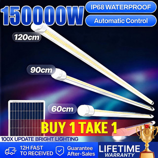 Solar Tube Light Outdoor Waterproof IP67 LED Motion Sensor Remote Control High Brightness