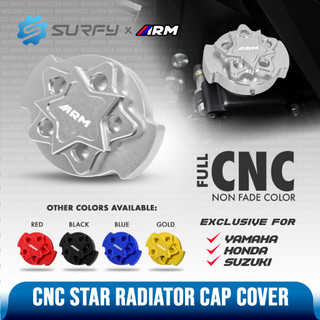 ARM Radiator Cap Cover V4 Star Design Aluminum Full CNC Universal From Indonesia Non Fade Color
