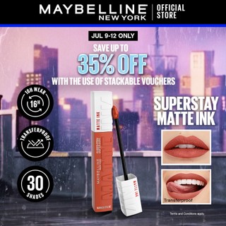 Maybelline SuperStay Matte Ink Liquid Lipstick 16HR Long-Lasting, Transferproof, High Pigment