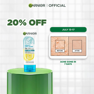 Garnier Bright Complete Vitamin C Anti-Acne 3-in-1 Cleanser 50/100 ml - Anti Acne Cleanser, Skincare