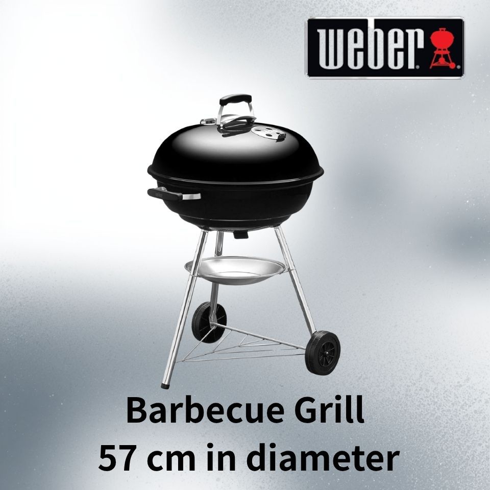 Weber Compact Kettle Charcoal Grill 57cm with Thermometer BBQ