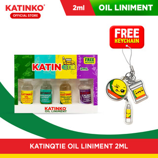 KATINKO KatinQtie Oil Liniment 2ml - Original, Lavender, Peppermint and Ginger with Free Keychain