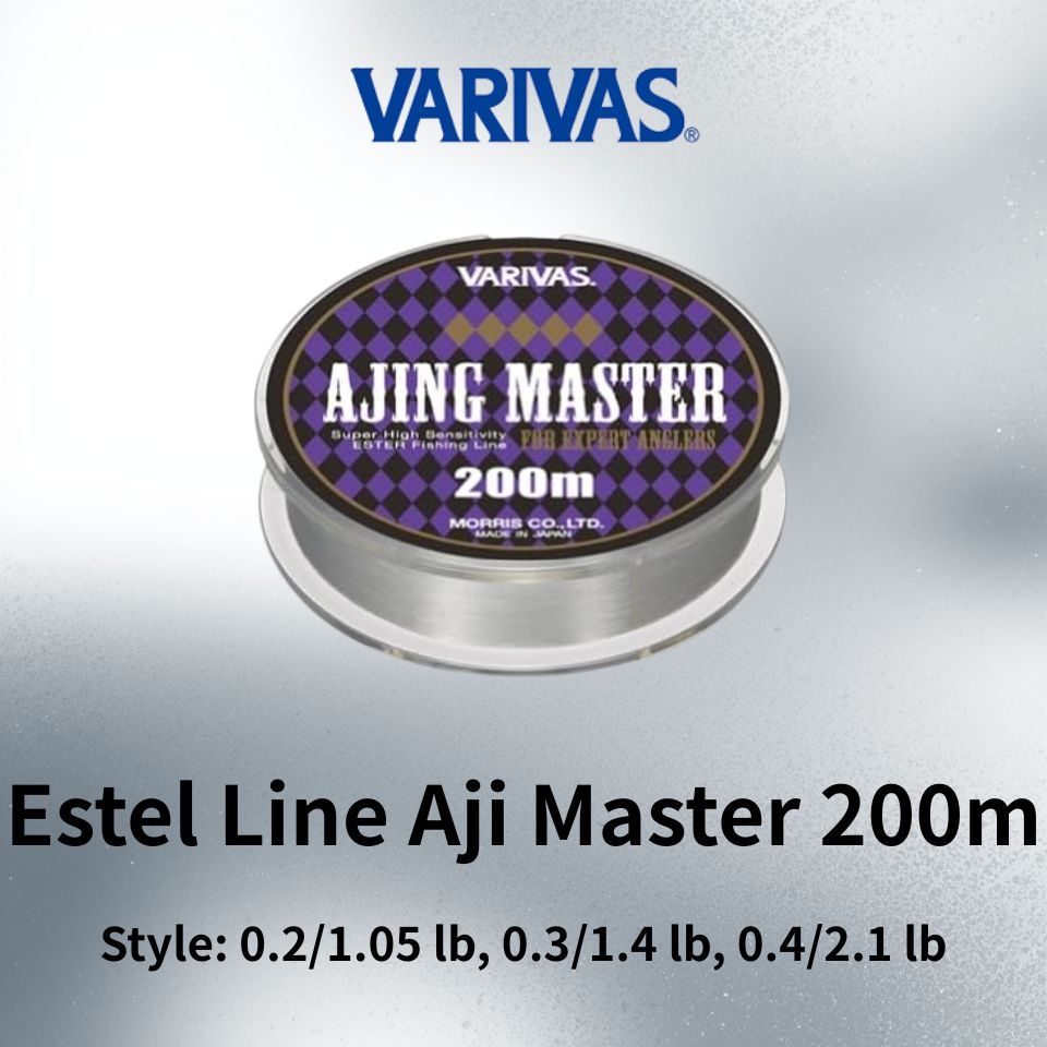 VARIVAS Ester Line Ajing Master 200m - High Sensitivity Fishing Line for Jigging and Light Tackle