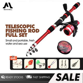 Move1.8M Telescopic Fishing Rod Set With Rotating Reel Ultra Lightweight Complete Set Of Accessories