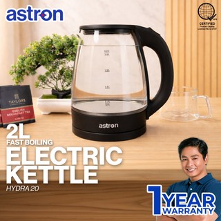 Astron HYDRA 20 Glass Electric Kettle | 2.0L Capacity | 360 Base Support | Fast Boiling
