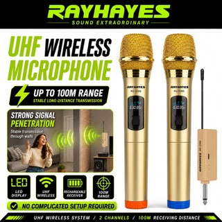 RayHayes RG-238S Wireless Microphone Dual Handheld Uhf Professional Karaoke For Videoke