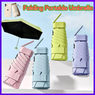 Ultra-Light Mini Five-Fold Umbrella with UPF50+ UV Protection and Windproof Design