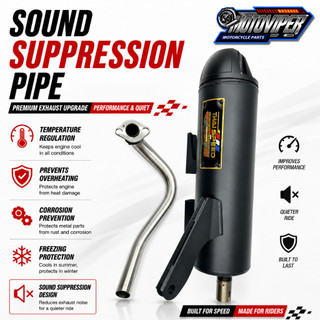 SOUND SUPPRESSION PIPE High Performance Exhaust Muffler Motorcycle Silent Upgrade SCOOTER MOTORPIPE