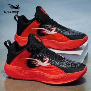 Venceway Men's Professional Basketball Shoes Non-slip Rubber Outsole Breathable Mesh Athletic Sneak