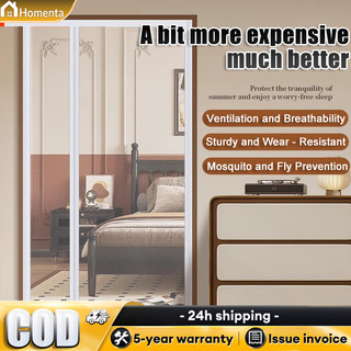 Screen Door Aluminum Frame Trackless  Sliding Door Anti-Mosquito Breathable Invisible Folding Type