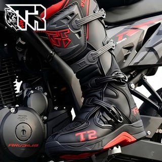 TR Tiger T2 Motocross Boots - All-Terrain Off-Road Riding Shoes CE Certified for Enduro/Trail