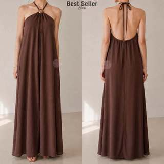 BEST SELLER DRESS Vivienne (XS-2XL) Buckle Halter Maxi Dress