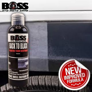 BOSS BACK TO BLACK PLASTIC TRIM RESTORER 100ml NEW AND IMPROVED for CAR AND MOTORCYCLE | ARMOR WAX