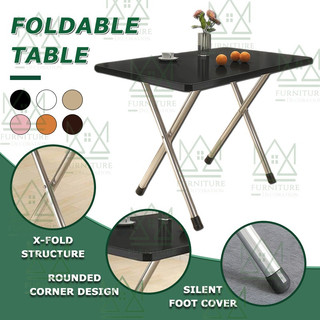 Foldable Laptop Desk Portable Bed Table Adjustable Height Study Table Computer Stand 60x40cm