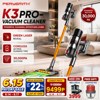 PerySmith K3PRO Cordless Handheld Vacuum Cleaner Xtreme Series with 30000Pa Suction Power