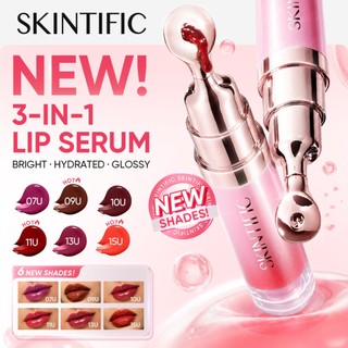 [NEW SHADES] SKINTIFIC Peptide Brightening Lip Stick Lip Serum Lip Gloss lip tint Longlasting Makeup