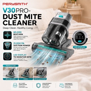 [M] PerySmith V30Pro Dust Mite Corded Vacuum Cleaner with UV and Mite Sensors for Bed Sofa Mattress