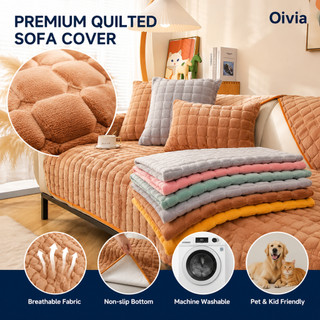 Oivia 1/2/3/4 Seater Sofa Cover Set Stretchable Sofa Cushion Universal Non-Slip Washable Cover
