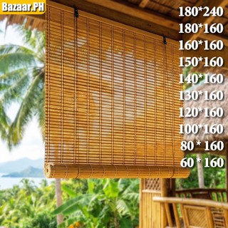 Bamboo Blinds Natural Roll Up Window 60-180cm Shades UV Protection Heat Insulation Home Decor COD