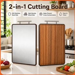 304 Stainless Chopping Board Double-Sided Titanium Alloy Anti-Bacterial Chopping Board Heavy Duty