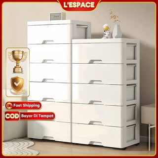 L'ESPACE Wide Orocan Drawer Plastic Durabox Drawer Clothes Storage Cabinet Cabinet With Four Wheels