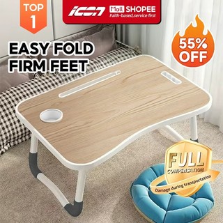 ICON Mini Desk Study Bed Table Foldable Wooden Computer Folding Dining Table Laptop Office Desk