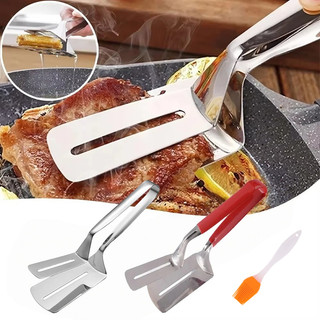 Stainless Steel Steak Clamps Kitchen Cooking Tongs BBQ Clip Non-Stick Salad Bread Food Clamp Tool