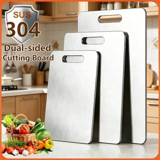 304 Stainless Chopping Board Double-Sided Titanium Alloy Anti-Bacterial Chopping Board Heavy Duty