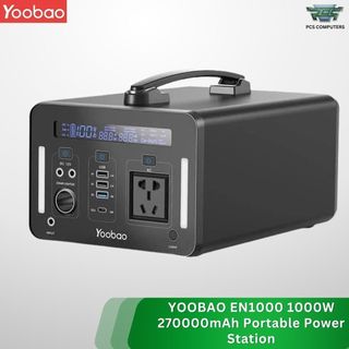 Yoobao EN1000 1000W Power Station 270000mAh Portable Generator | Pure Sine Wave | PD 60W Fast Charge