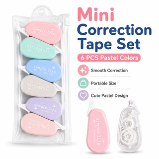 GOODAY  Grade School 6PCS Correction Tape Set School Supplies White Out Tape for Students Gift