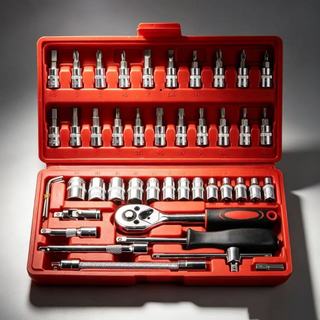 SJW High Quality 46pcs/set Tool Box Car Motorcycle Repair Set Hand Tools Home Service motor DIY