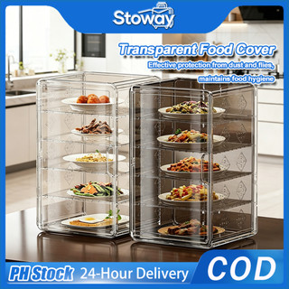 Clear Food Cover Kitchen 5Layer Adjustable Shelves Dustproof Insect Proof Leftover Storage Organizer