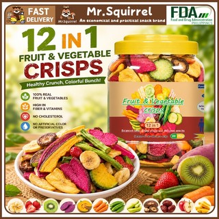 Mr.squirrel Vegetable Chips 10 in 1 Dried Fruits and Vegetables Chips Vegetables Crispy daily Snack