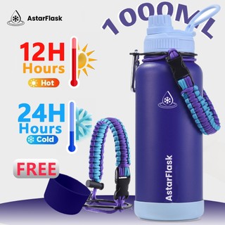 AstarFlask 32oz/1000ml Tumbler Free Paracord Handle&Boot 3in1 Set Thermos Vacuum Bottle Flask Botte