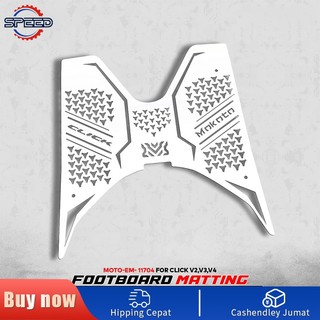 MOKOTO ELITE SERIES CLICK V2/V3/V4 STAINLESS PLATE FOOTBOARD MATTING MOTO-EM-11688 W/ PATTERN DESIGN