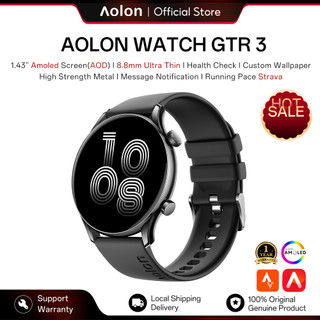 【1 Year Warranty】Aolon GTR 3 Smart Watch men Amoled Screen(AOD)Ultra-thin 8.8mm WA Call Running Pace